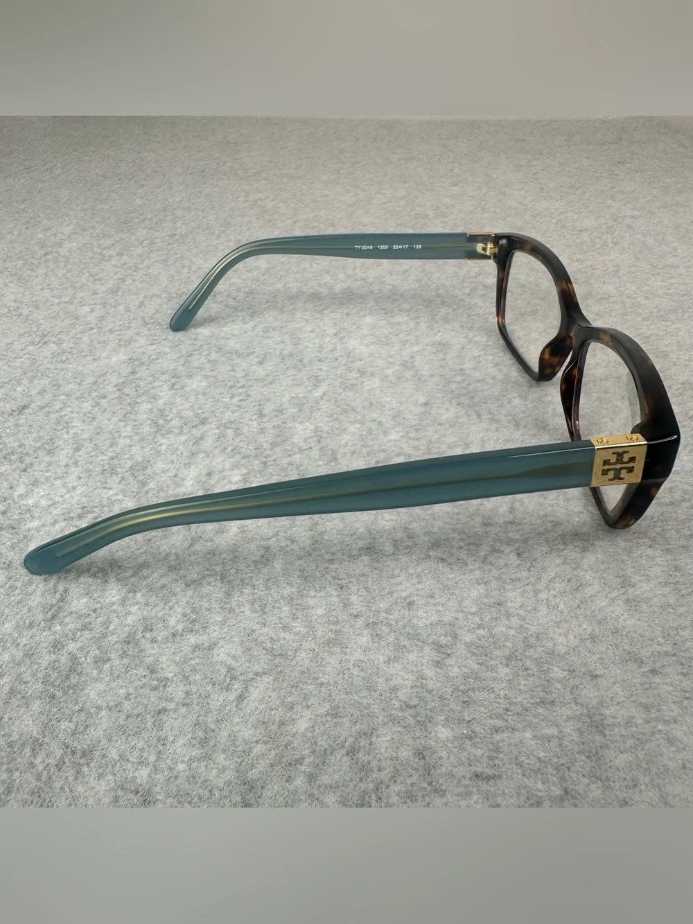 Tory Burch TY2049-1359-53 Eyeglasses – Tortoise & Teal Preowned - Picture 11 of 14